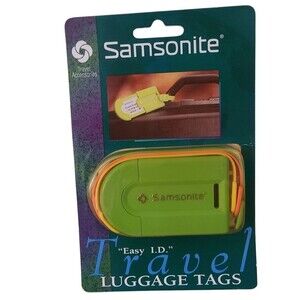 NEW IN BOX vintage 1994 samsonite luggage tags set of 3